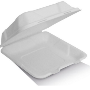Enviro Dinner Sugarcane Clamshell - 9" (229 x 229 x 80 mm) SCR
